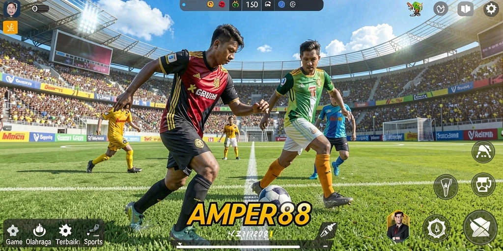 Tampilan grafis menawan dari gameplay AMPER88 yang penuh aksi.