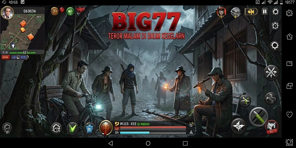 Gameplay menyeramkan dengan makhluk menakutkan di kegelapan.