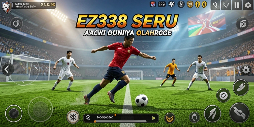 Tampilan gameplay <strong>EZ338</strong> yang dinamis dan penuh aksi olahraga.