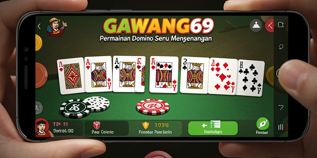 Screenshot utama GAWANG69 menampilkan gameplay seru Domino yang menantang.