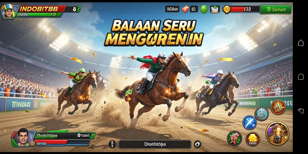 Gameplay mendebarkan dalam balapan mobil yang seru.