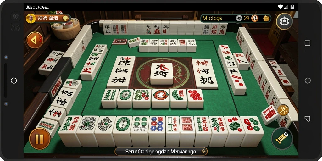 Screenshot utama JEBOLTOGEL menampilkan gameplay Mahjong yang menarik.