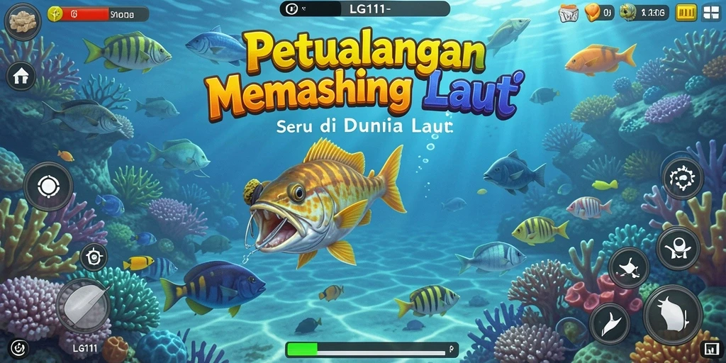 Gameplay seru dalam LG111 saat menangkap ikan dengan umpan.