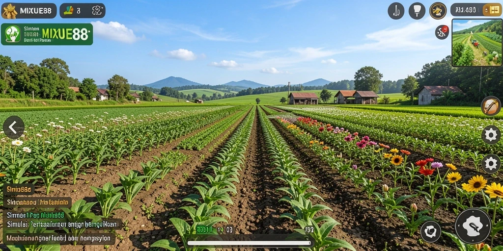 Tangkapan layar MIXUE88 menampilkan pengalaman berkebun yang seru dan interaktif.