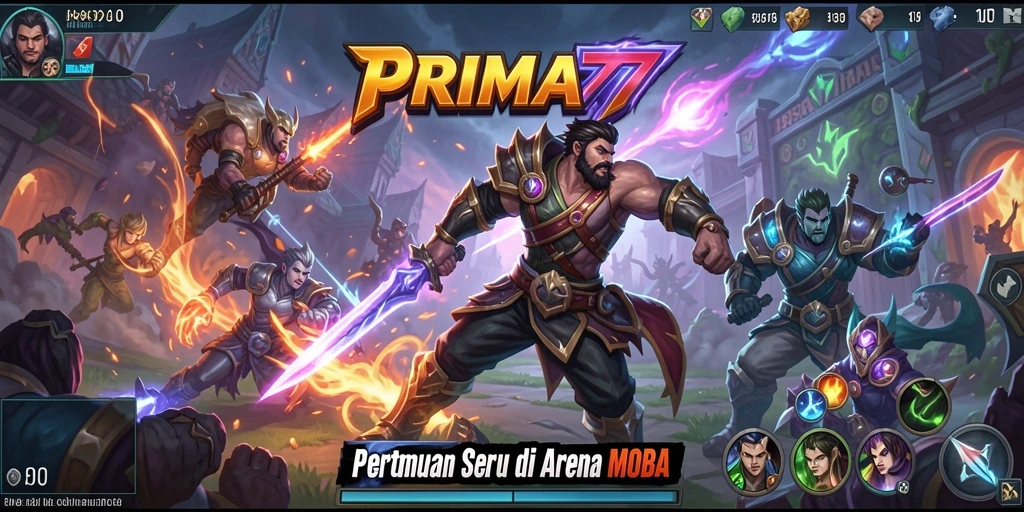 Tampilan gameplay menarik dan seru dalam PRIMA77.