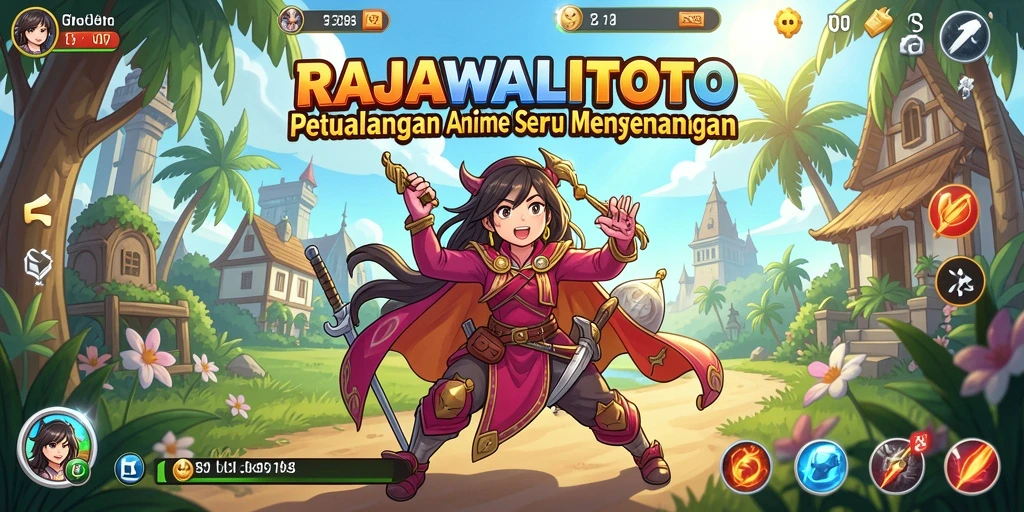 Tampilan gameplay seru dalam RAJAWALITOTO yang penuh aksi Anime.