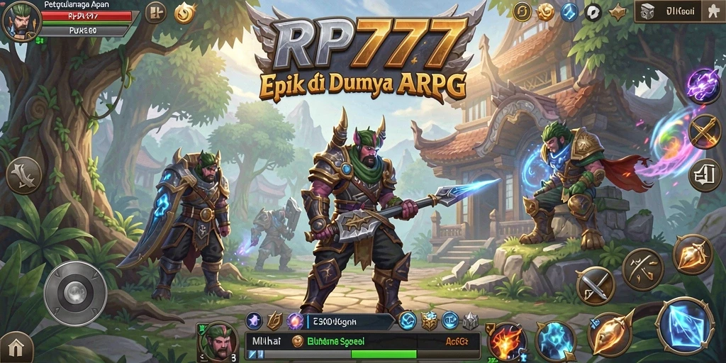 Tampilan gameplay RP777 yang seru dan menegangkan dalam pertempuran ARPG.