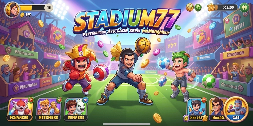 Menampilkan gameplay seru dan menantang dari STADIUM77.