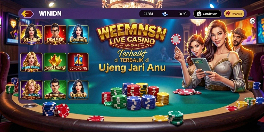 Screenshot gameplay WINIDN dengan dealer langsung yang profesional.
